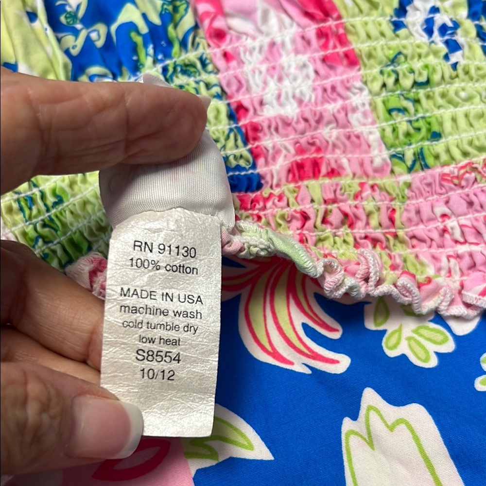 Girls Colorful Sleeveless halter Dress with Tropical Print - Picture 7 of 8